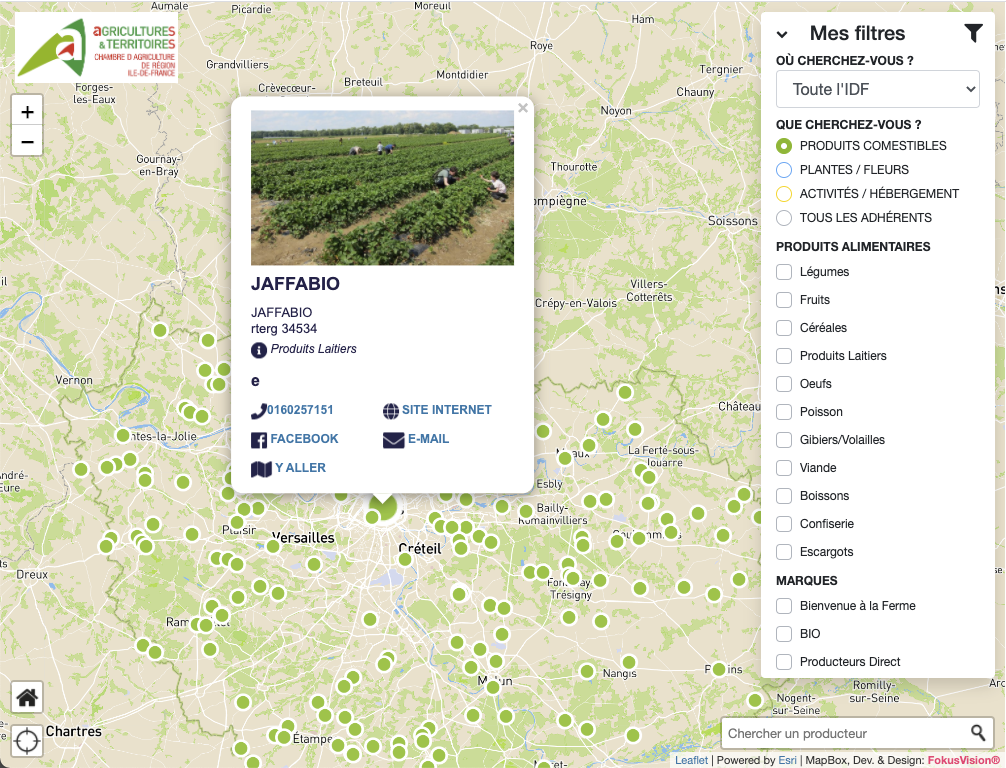 Carte chambre agriculture